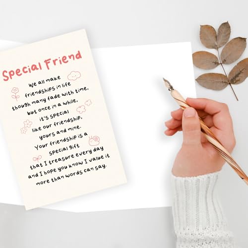 Special Friend Birthday Card Best Friend Gift Meaningful Friendship Card | Heartfelt Birthday Card for Her Him, Thank You for Being in My Life Card for Sister Friend Soulmate with Envelope - color: WY-277