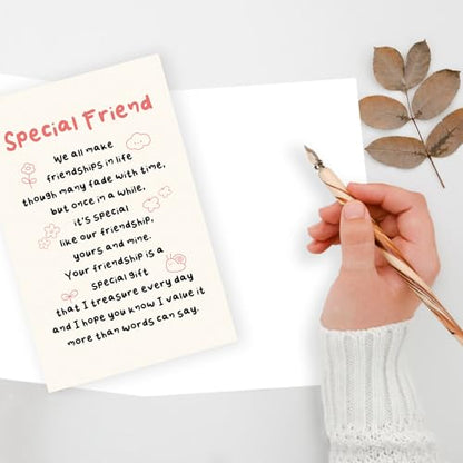Special Friend Birthday Card Best Friend Gift Meaningful Friendship Card | Heartfelt Birthday Card for Her Him, Thank You for Being in My Life Card for Sister Friend Soulmate with Envelope - color: WY-277