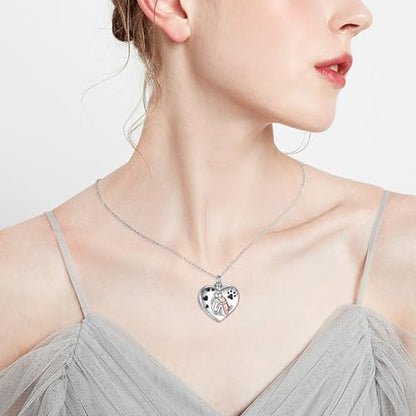 Dog/Turtle/Cross/Lotus/Tree of Life Urn Necklace for Ashes Heart Cremation Paw Pendant Jewelry Dogs Lover Memorial Gifts for Women - color: Silver-Dog Cremation Jewelry