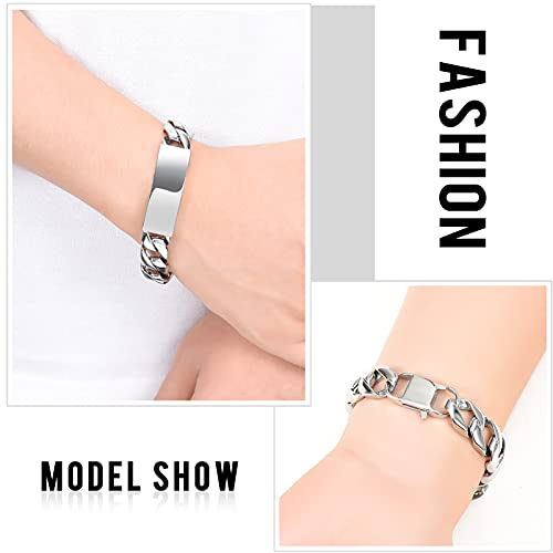 constantlife Cremation Bracelet for Ashes Men Memorial Jewelry Stainless Steel Hand Chain Personalized Customization Keepsake - 7.1 in/ 7.9 in/8.7 in/9.5 in - color: B-Customize