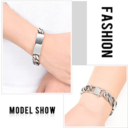 constantlife Cremation Bracelet for Ashes Men Memorial Jewelry Stainless Steel Hand Chain Personalized Customization Keepsake - 7.1 in/ 7.9 in/8.7 in/9.5 in - color: B-Customize