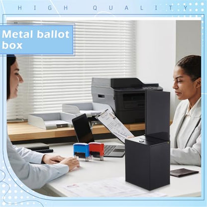 Metal Donation Box for Fundraising,Basic,Black - color: Black, style: Basic