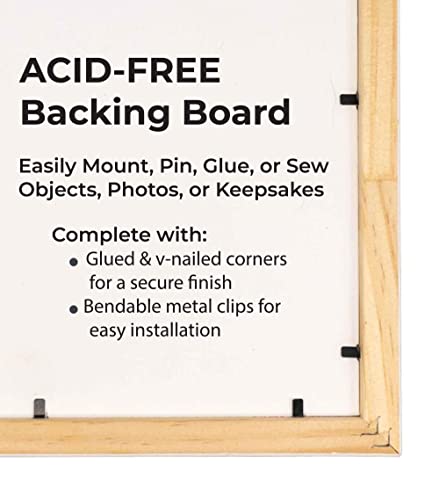 8x10 Black Shadow Box with Black Acid-Free Backing UV Acrylic & Hanging Hardware - with 3/4" Usable Depth - Great Magazine Display Solid Wood Frame Shadowbox - size: 8x10