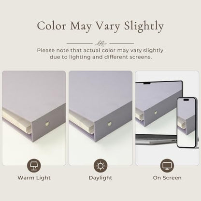 Vienrose 3 Rings Self Adhesive Photo Album 20 Sheets/40 Pages Purple | Hardcover, DIY Scrapbooking Kit, Paper Scrapbook, 9 x 10 6 inch, Lover Friends Kids Wedding - color: Purple, size: 9'' x 10.6''40Pages