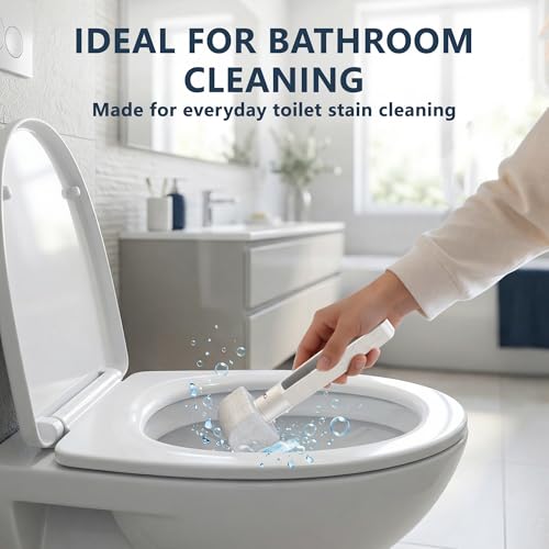Pumice Stone Toilet Bowl Cleaner – 8 Refills for Hard Water & Limescale - color: White+grey