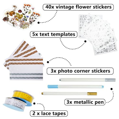 Vienrose Scrapbook 10x10 Inch Hardcover Kraft White Pages DIY Scrapbook Photo Album Linen Cover Scrap Book Photo Albums Scrapbooking Supplies Kit for Couple Family Wedding Travel - color: Beige, size: 10 Inch 40 Sheets