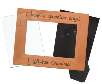ThisWear Bereavement Grandma Have Guardian Angel Wood Frame - Landscape 5x7 - size: 5x7 Photo - Landscape
