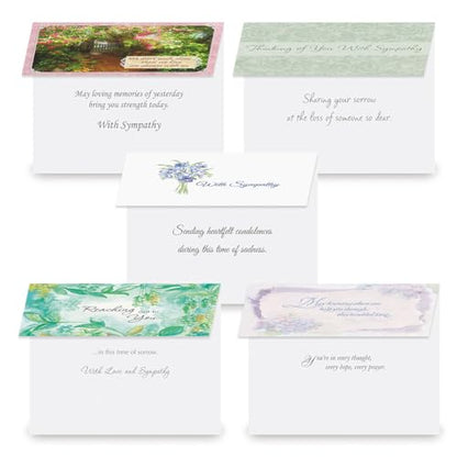 Current Condolences Card Set, Set of 40 | Mega Sympathy, 40 Count, 20 Designs, 5" x 7" Folded, Envelopes Included, Bulk Pack - style: Mega 1