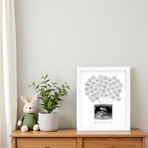 Pearhead Baby Shower Signature Guest Book Photo Frame with Balloon Stickers - style: Balloon Guest Book Frame