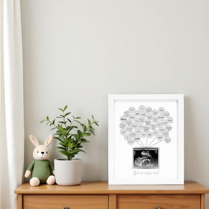 Pearhead Baby Shower Signature Guest Book Photo Frame with Balloon Stickers - style: Balloon Guest Book Frame
