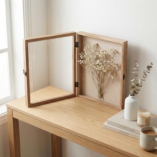 11×14 Shadow Box Frame, Linen Back, Glass Door, Hinge Display Case - color: Carbonized, size: 11×14