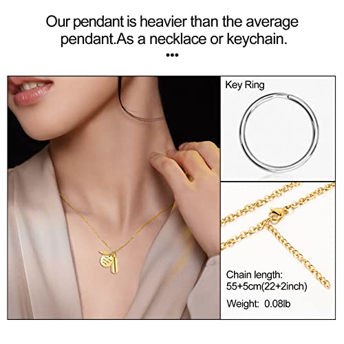 abooxiu Cylinder Urn Necklace for Ashes Cremation Jewelry/Keychain for human Pet Stainless Steel Memorial Keepsake Pendant with Angel Wing Charm Ashes - color: Gold-s