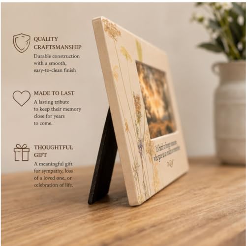 Memorial Picture Frame for Loss of Loved One – "It's Hard to Forget Someone Who Gave Us So Much to Remember" – Bereavement Gift, Sympathy Picture Frame, In Loving Memory Keepsake, Holds 4x6 Inch Photo - size: Not custom