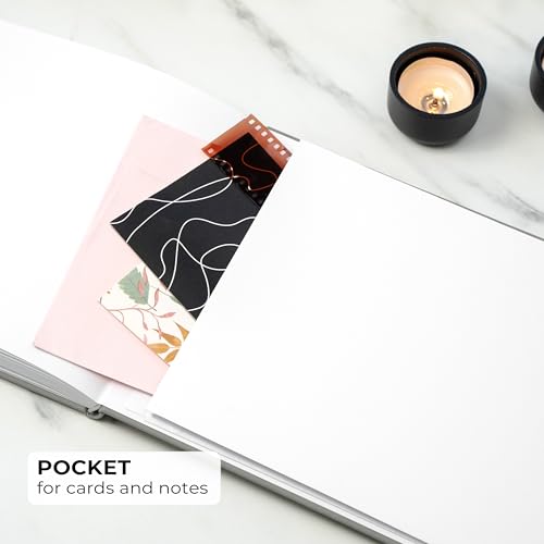 Clever Fox Funeral Guest Book for Memorial Service w/Address, Gray | 10x7 in, 120 pages, Eco leather hardcover, Personalized celebration of life guestbook, Memory book & condolence register - color: Gray