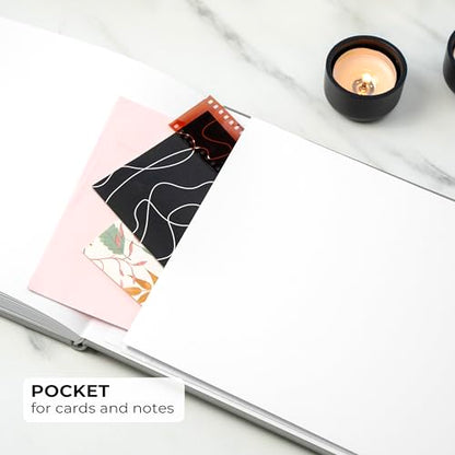 Clever Fox Funeral Guest Book for Memorial Service w/Address, Gray | 10x7 in, 120 pages, Eco leather hardcover, Personalized celebration of life guestbook, Memory book & condolence register - color: Gray