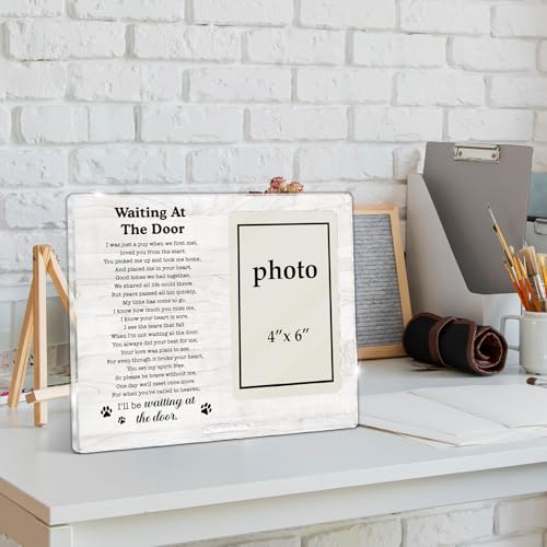 Pet Memorial Picture Frame, Dog Bereavement Gifts | Cat Loss Sympathy Gift, Pet Sympathy Gifts for Dogs Cats, Remembrance Gift Photo Frame for 4 x 6 Inch Photo
