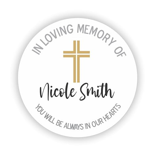 Funeral Stickers, Funeral Memorial Stickers, Personalized Memorial Stickers, Funeral Greenery Memorial Stickers, Memorial Stickers