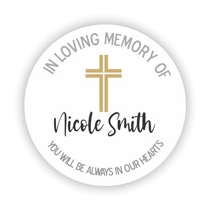 Funeral Stickers, Funeral Memorial Stickers, Personalized Memorial Stickers, Funeral Greenery Memorial Stickers, Memorial Stickers