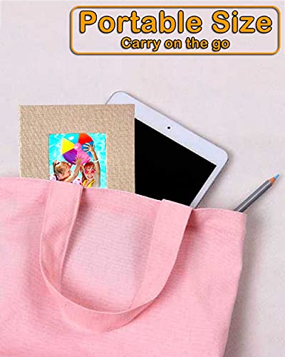 GPIRAL Small Photo Album 4x6 – Clear Pages, Linen Cover with Front Window, Pack of 2, Each Album Holds 52 Photos, Small Brag Book for 4x6 Pictures, Beige Fabric - color: Beige, size: 4x6"-2 PACK