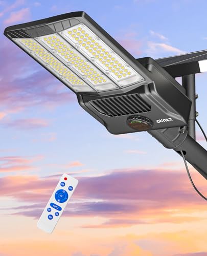JAYNLT Y-6500W Solar Street Lights Outdoor, Commercial Parking Lot Lights - size: Large