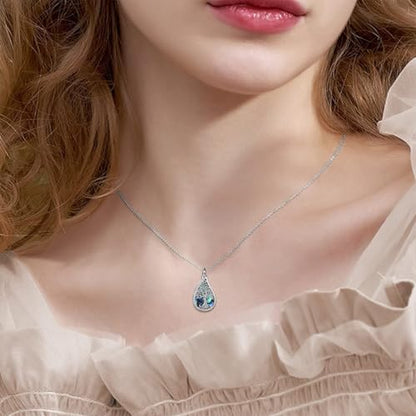 URONE Urn Necklaces for Ashes 925 Sterling Silver Abalone Shell Tree of Life Cremation Jewelry for Ashes Memory Jewelry for Women Men - style: Teardrop Tree