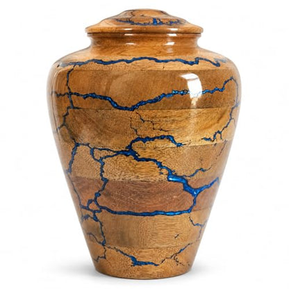 Handcrafted Decoarative Wooden Urn for Human Ashes Adult Male Female, Wooden Urn Box for Pets, Memorial Urn, Funeral Cremation Urn Jar Wooden (Extra Large) - size: X-Large