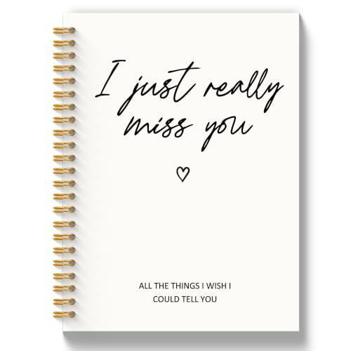 Grief Gifts Miss You Journal for Women Men, 5.5x8.3in | Memorial Sympathy Gifts Notebook for Loss One, I Just Really Miss You Condolences Gift Hardcover Notebook - color: Miss You
