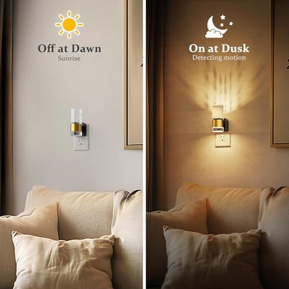 JandCase Night Lights Plug into Wall, 1 Pack Color Changing Night Light - color: Gold-RGB-Remote Control, size: 1 Pack
