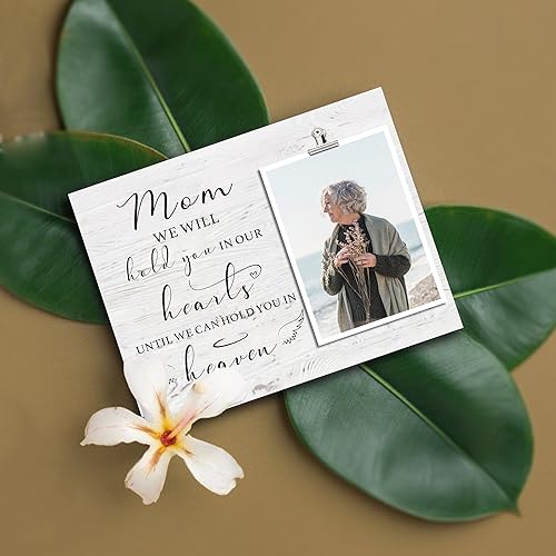 Memorial Picture Frames for Loss of Mother - Condolence Gifts for Loss of Mom, Bereavement Gifts, Fits 4x6 In Photo - style: Mom in heaven