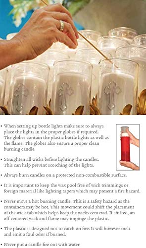 Root Candles Prayer Candles Clear Plastic 5-7-Day Prayer Candle, 12-Count - color: Memorial, size: 12-Count
