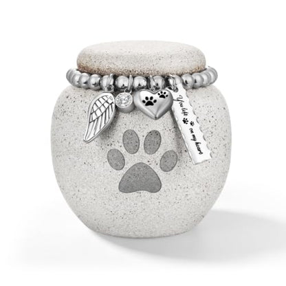 SOITIS Pet Urns for Cats Dog Urns for Ashes 2.76“ Pet Urn Ceramic Small Urn - color: 2.76" Paw