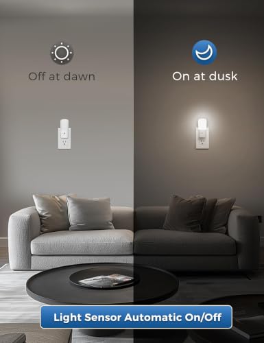 LOHAS-LED Dimmable Night Light[2 Pack], Night Lights Plug into Wall | Dusk to Dawn Sensor, Daylight 5000k from 5-80 LM Brightness Adjustable, Bright Mini Wall Nightlight for Kids Room, Stairway - color: White
