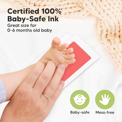 4pk Inkless Baby Hand and Footprint Kit, Mess Free Ink Pads (Candy, R) - color: Candy, size: 4-Pack, Regular 2.3" x 3.7"