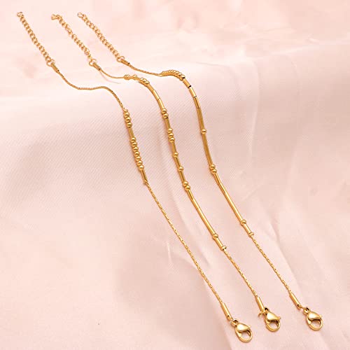 JoycuFF Inspirational Morse Code Bracelets for Women Silver Beads Jewelry Encouragement Mantra Gifts for Her - style: Gold B***s