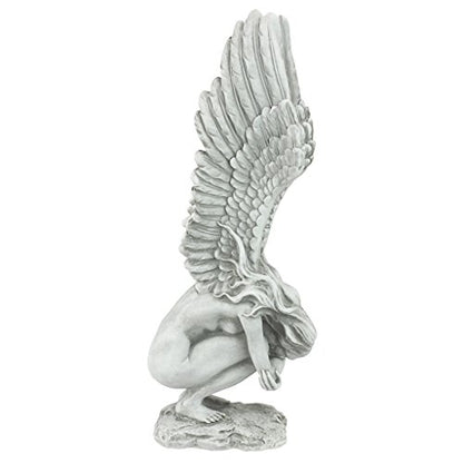 Design Toscano NG33765 Remembrance and Redemption Angel Religious Garden Statue, Medium 15 Inch, Ivory - style: MEDIUM REMEMBRANCE AND REDEMPTION