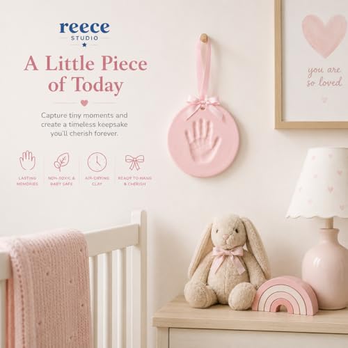 Reece Studio Baby Handprint or Footprint Clay Keepsake Kit - color: Baby's Print Keepsake, White, size: One Size