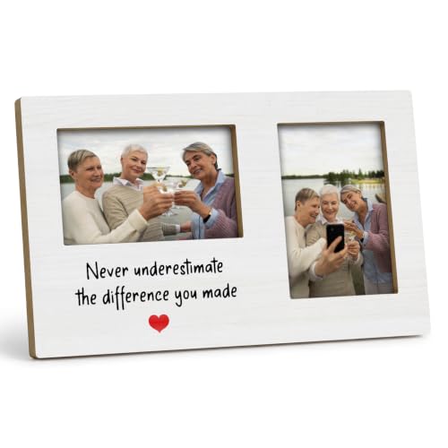 Retirement Gifts Double Picture Frame 4x6, Retirement Photo Frame - color: color-6