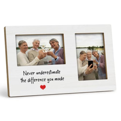 Retirement Gifts Double Picture Frame 4x6, Retirement Photo Frame - color: color-6