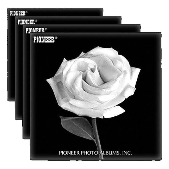 Pioneer Photo Albums DA-200SF/BLK 200 Pocket Sewn Leatherette Frame Cover Photo Album, 4 by 6-Inch, Black (Pack of 4) - size: 9.5inchesx9.25inchesx2inches (Pack of 4)