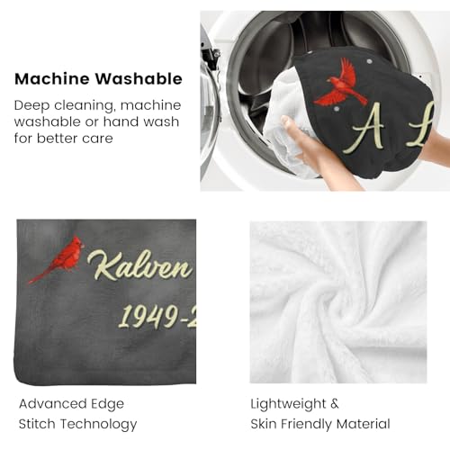 Personalized Memorial Blankets with Photos, in Memory of Loved One Gifts, Sympathy Bereavement Cardinal Blanket for Loss of Mom Dad Grandma Husband Son Daughter - color: New Arrivals-4