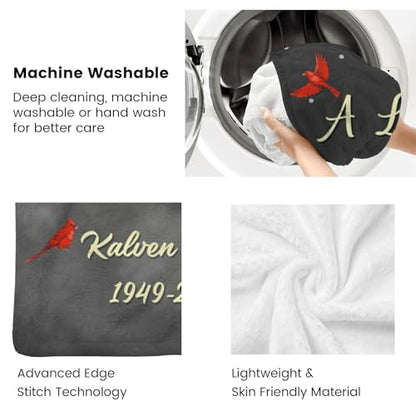 Personalized Memorial Blankets with Photos, in Memory of Loved One Gifts, Sympathy Bereavement Cardinal Blanket for Loss of Mom Dad Grandma Husband Son Daughter - color: New Arrivals-4