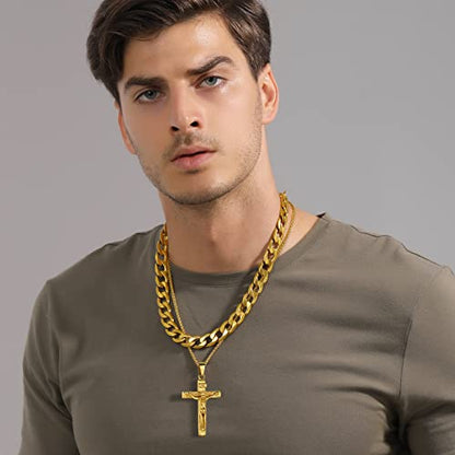 GOLDCHIC JEWELRY Urn Necklaces for Ashes, Stainless Steel Pet/Cross/Birthstone/Tree of Life Personalized Keepsake Memorial Jewelry for Women - color: Cross - 18k Gold Plated, style: Personalized Engraving
