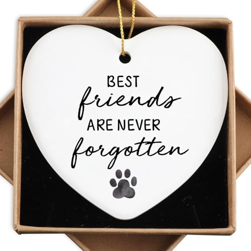 Memorial Gift for Loss of Dog Cat Pet Mziwuekt Ornament Keepsake Sign Heart Plaque Bereavement Condolence Grieving Dog Remembrance Gifts Loss of Pet Sympathy Gift Dog