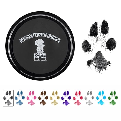 Pet Paw Print Impression Kit | Dog Ink Paw Print Kit | Pet Paw Print Kit | an Easy to Use Paw Print Stamp Pad for Dogs | Contains an Ink Pad for Dog Paw Prints That You Can Treasure (Big Black) - color: Big Black