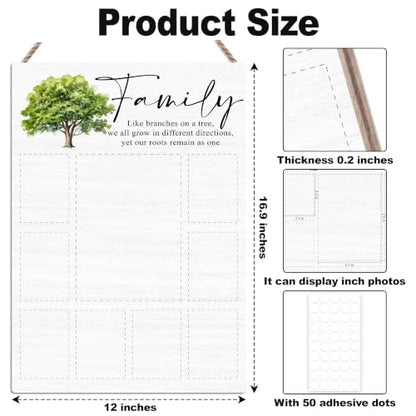Family Tree Photo Board, Collage Photo Hanging Display Picture Board - color: Family Tree