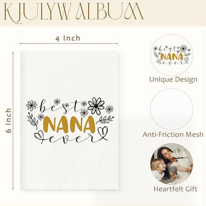 Nana Gifts Photo Album 4x6, Grandma Gifts from Grandkids, Best Nana Ever Small Memory Photo Album Book for 18 Pockets Hold 36 Pictures, Photobook for Family Anniversary Travel Vacation - color: Best Nana