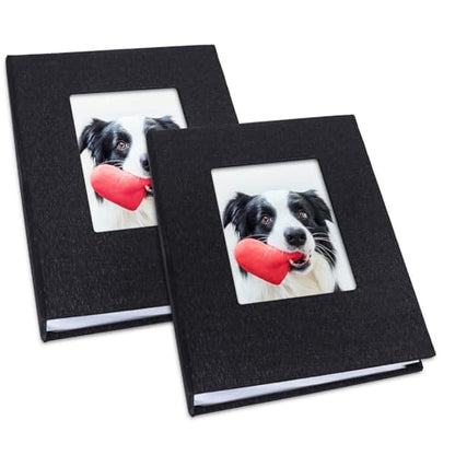Vienrose 4x6 Mini Photo Album, 2 Pack, 52 Photos, Black - color: Black, size: 4x6 26 Pockets