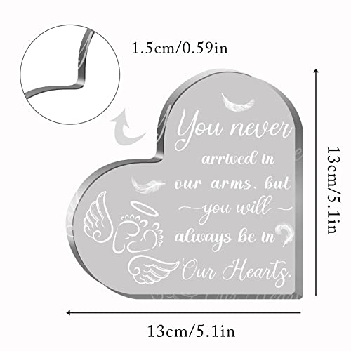 Miscarriage Gifts for Mothers, Acrylic Heart Paperweight Keepsake, Infant Loss Sympathy Gift, Loss of Baby Memorial, Remembrance Sympathy Gifts - style: Feet 5 X 5 IN