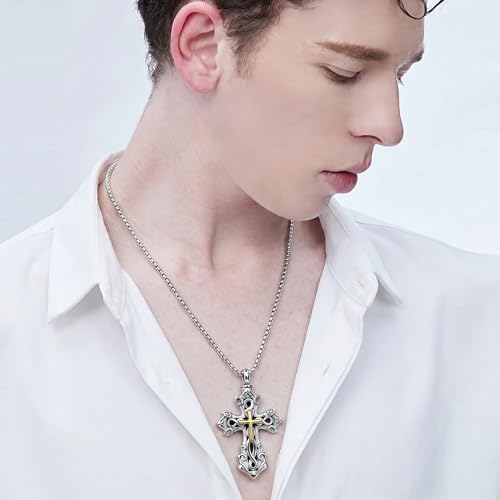 925 Sterling Silver Celtic Cross Urn Necklace for Ashes - color: silver-d