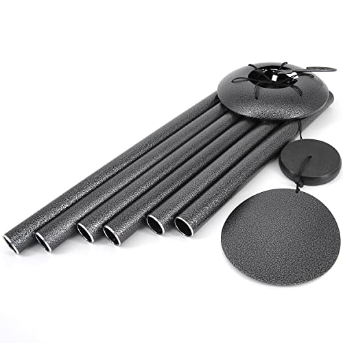 ASTARIN 45-Inch Wind Chimes Outdoor Deep Tone - size: 45" Black Grey